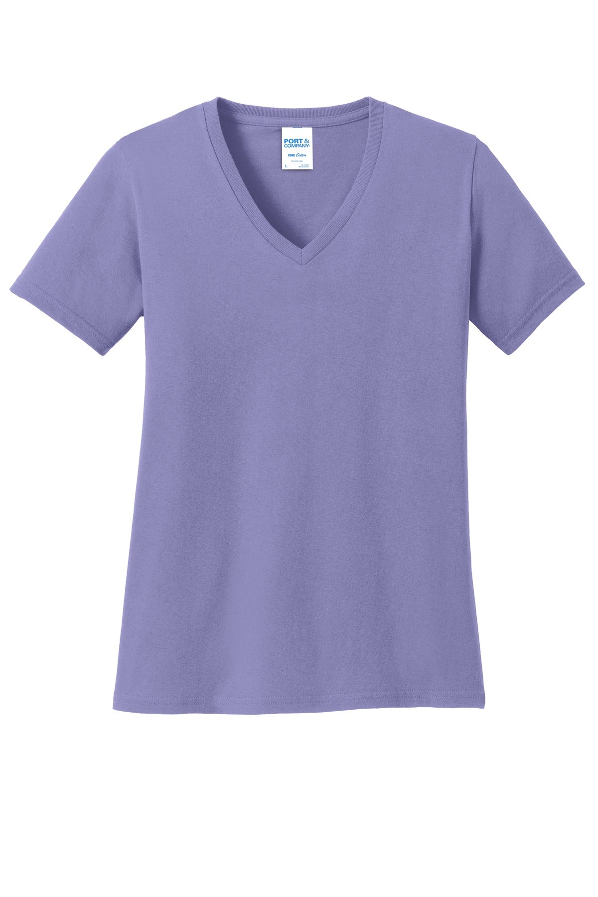 Port & Co Women's Core Cotton V-Neck Tee. LPC54V (Choose Your Design)