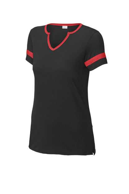 Sport-Tek Women's Halftime Notch Neck Tee. LST6041 (Choose Your Design)