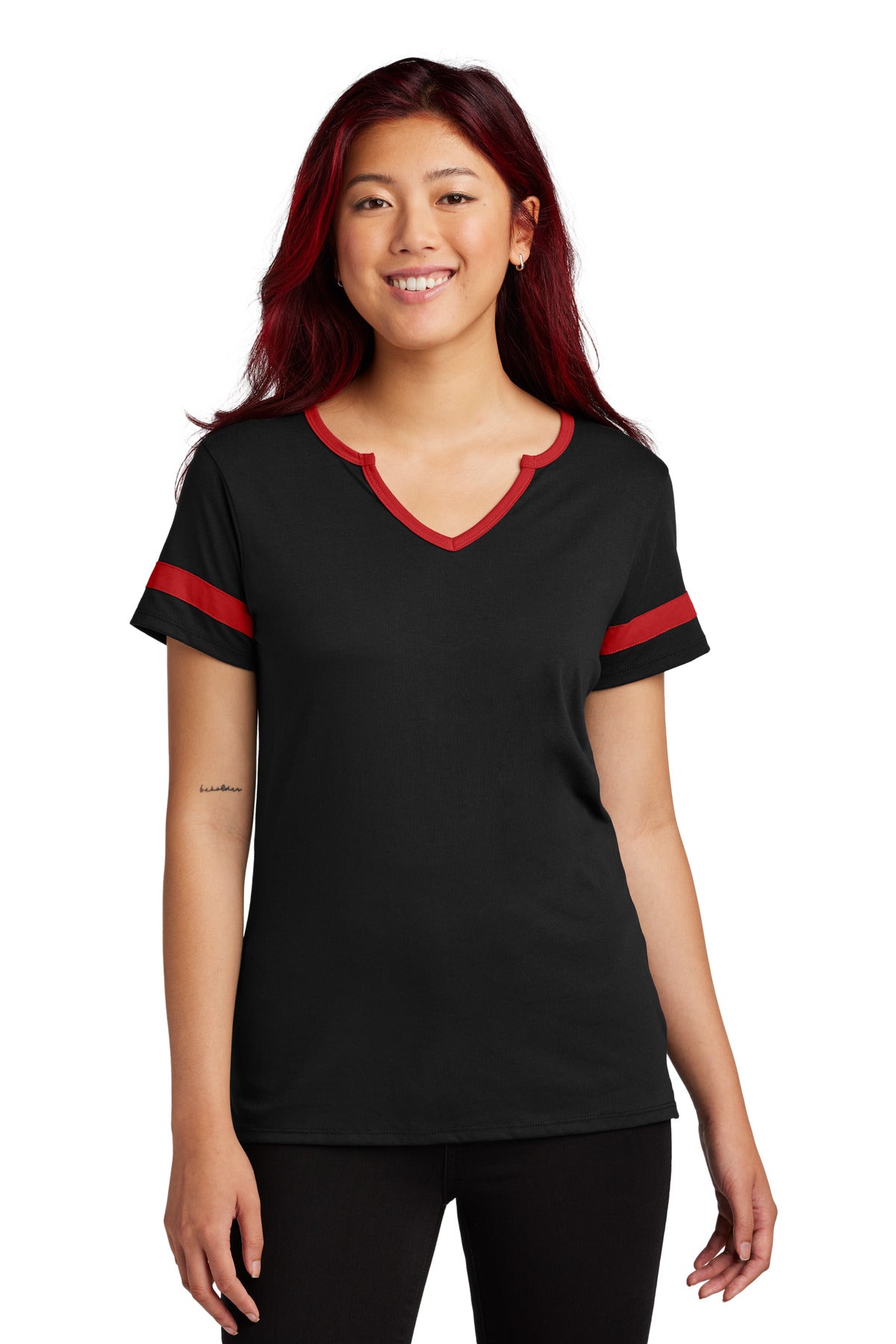 Sport-Tek Women's Halftime Notch Neck Tee. LST6041 (Choose Your Design)