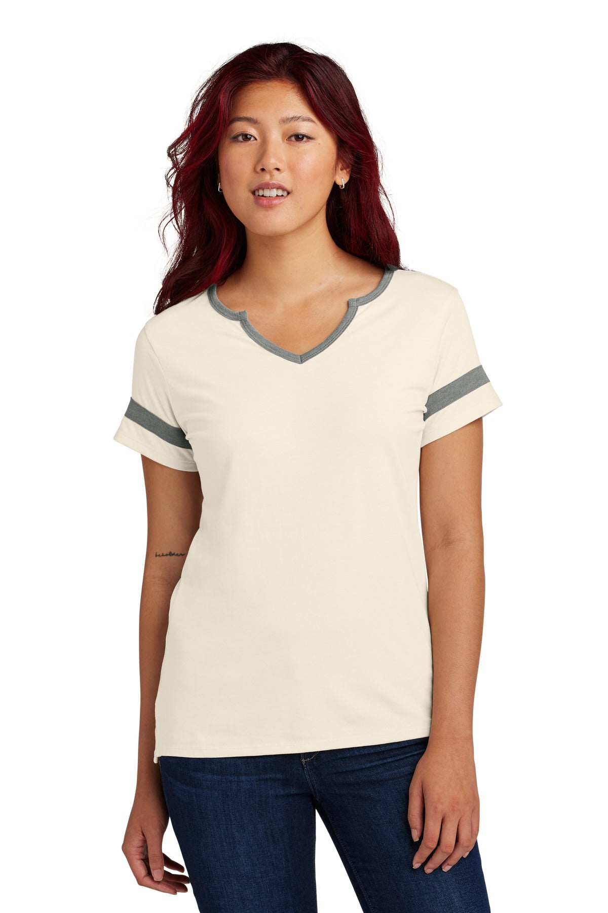 Sport-Tek Women's Halftime Notch Neck Tee. LST6041 (Choose Your Design)