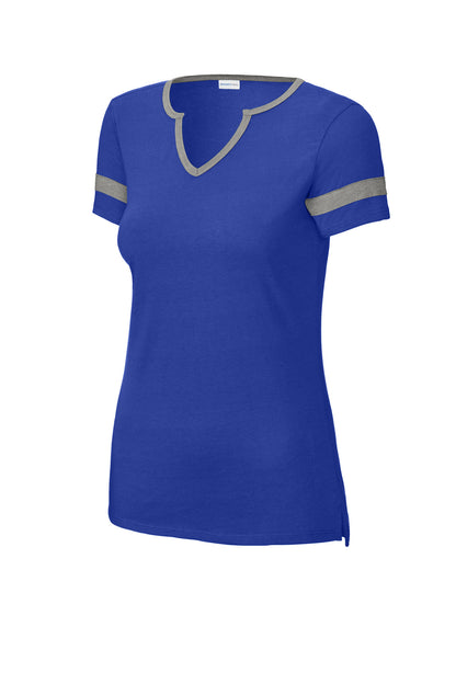 Sport-Tek Women's Halftime Notch Neck Tee. LST6041 (Choose Your Design)