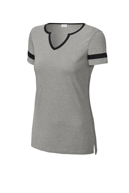 Sport-Tek Women's Halftime Notch Neck Tee. LST6041 (Choose Your Design)