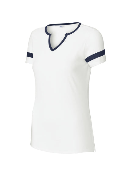 Sport-Tek Women's Halftime Notch Neck Tee. LST6041 (Choose Your Design)