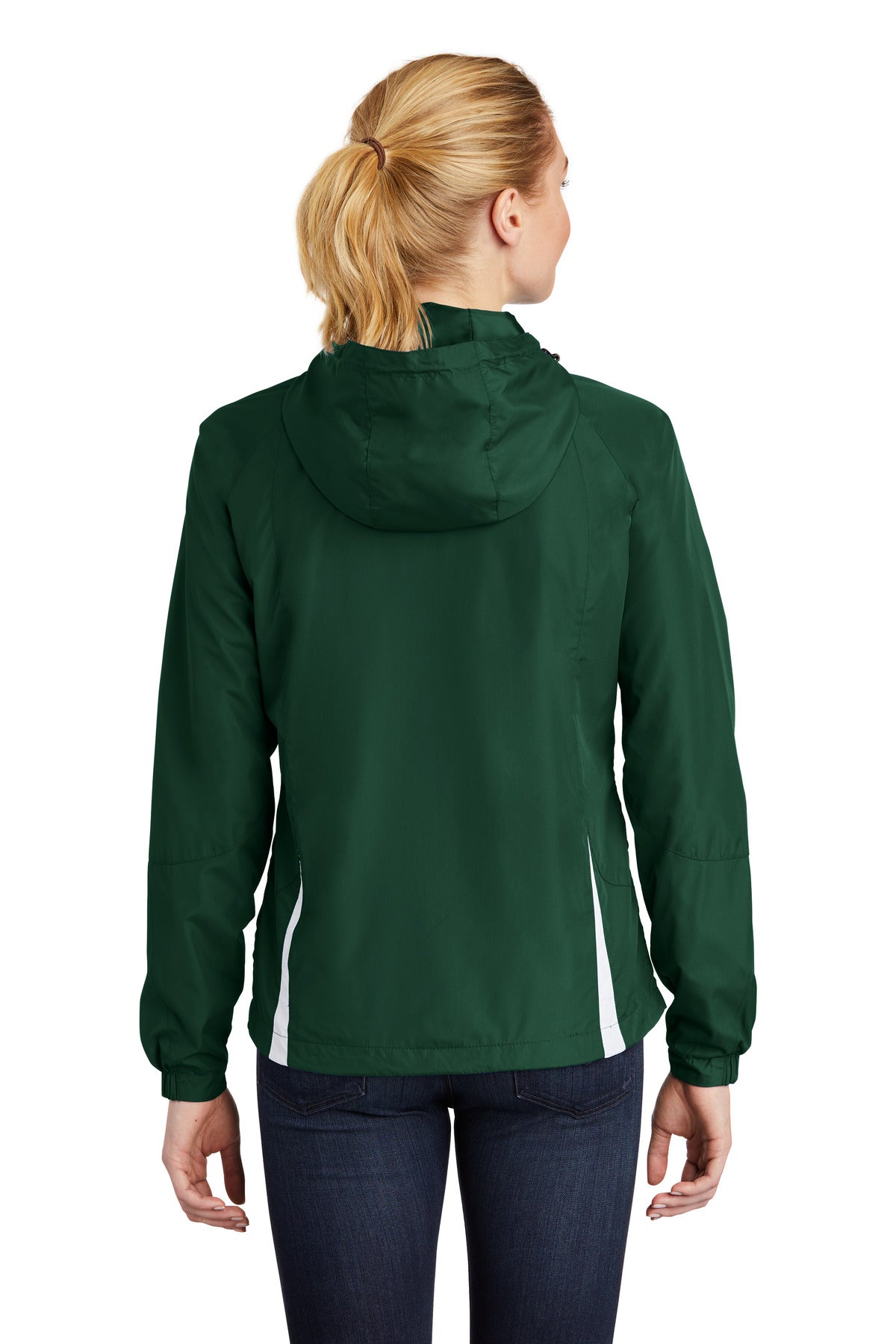 Sport-Tek Ladies Colorblock Hooded Raglan Jacket. LST76 (Choose Your Design)