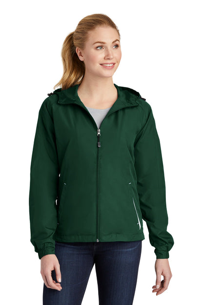 Sport-Tek Ladies Colorblock Hooded Raglan Jacket. LST76 (Choose Your Design)