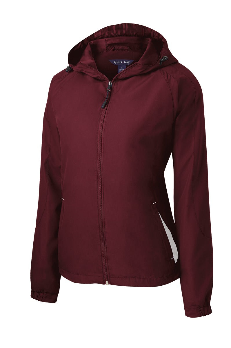 Sport-Tek Ladies Colorblock Hooded Raglan Jacket. LST76 (Choose Your Design)