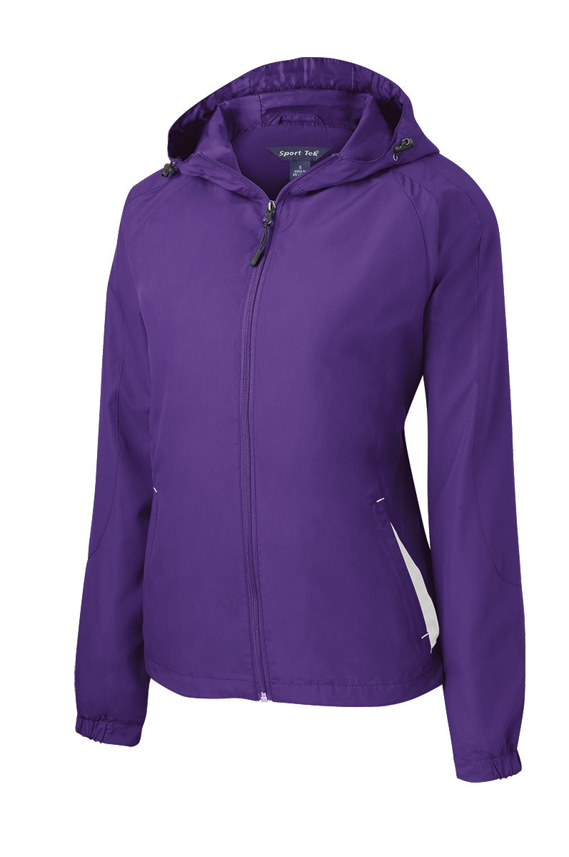 Sport-Tek Ladies Colorblock Hooded Raglan Jacket. LST76 (Choose Your Design)
