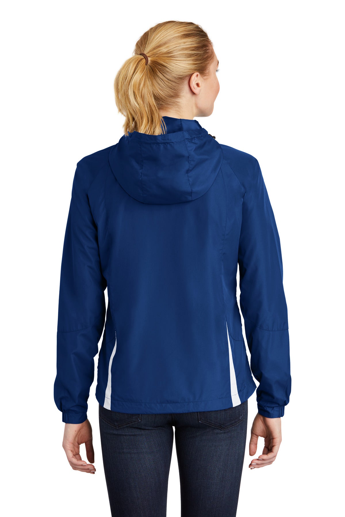 Sport-Tek Ladies Colorblock Hooded Raglan Jacket. LST76 (Choose Your Design)