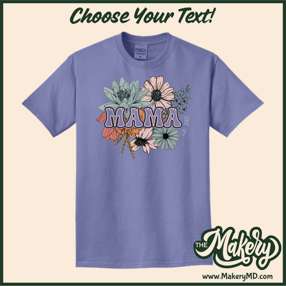 Boho Flowers - Custom Text and Custom Year - (M00-D-Flower01)