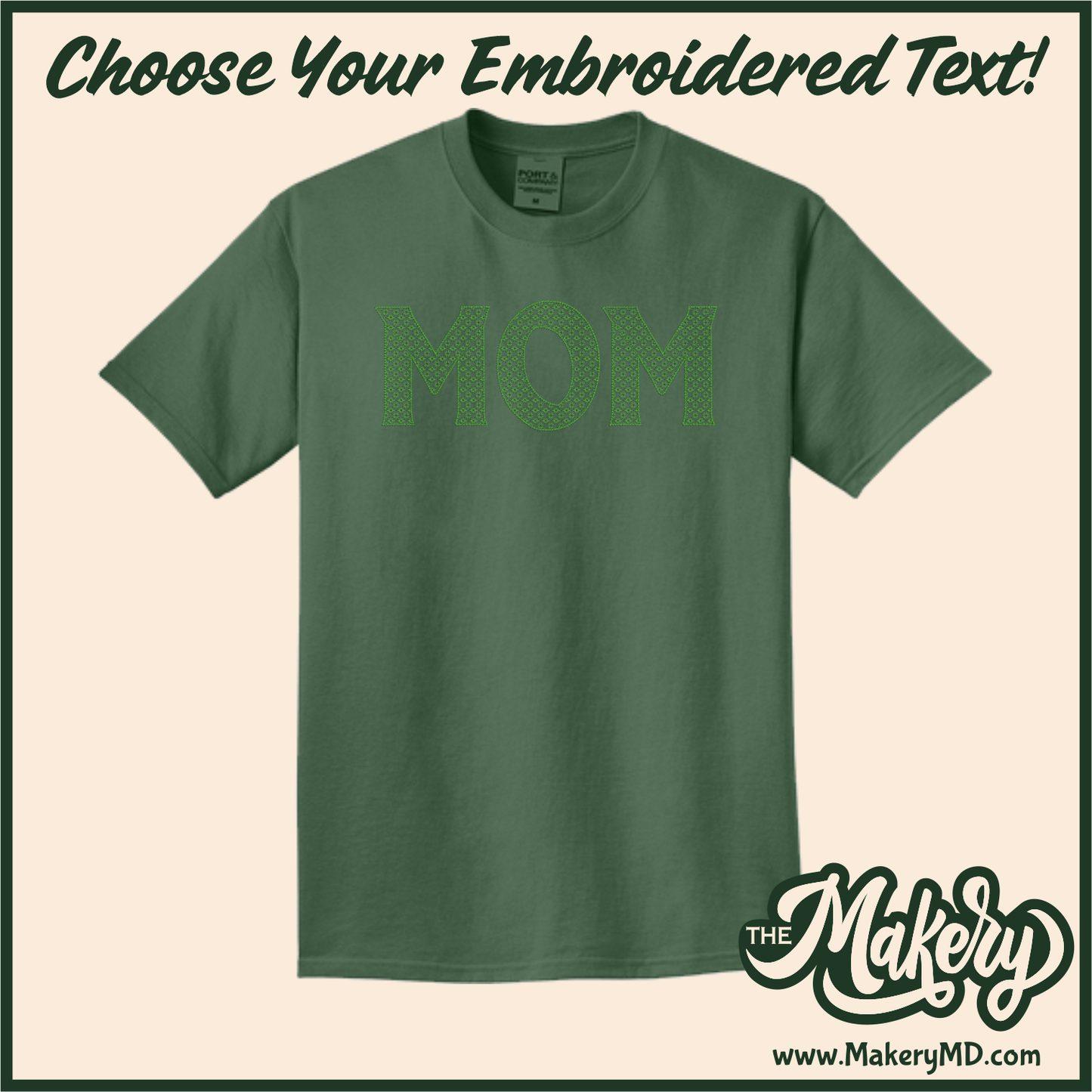 Starburst - Custom Embroidered Text (M00-E-MCross11)