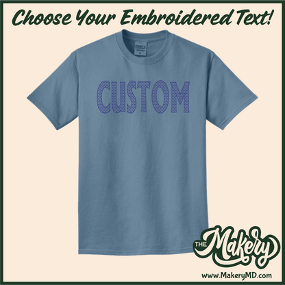 Starburst - Custom Embroidered Text (M00-E-MCross11)