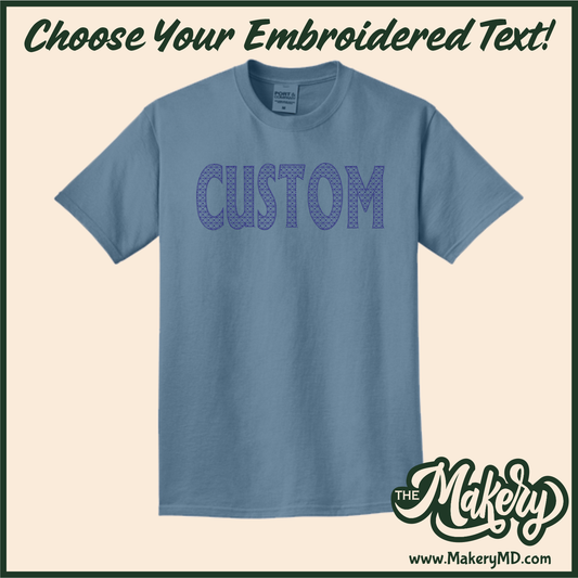 Starburst - Custom Embroidered Text (M00-E-MCross11)