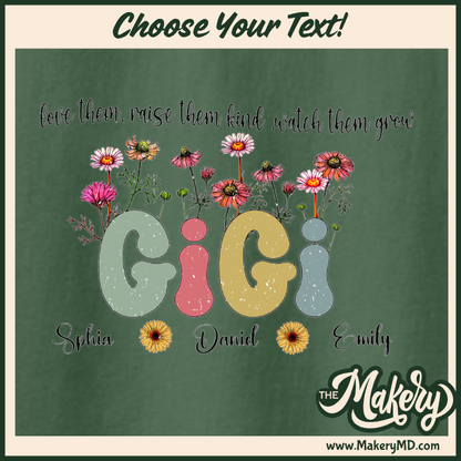 Wild Flowers - Custom Text and Custom Year - (M00-D-Flower02)