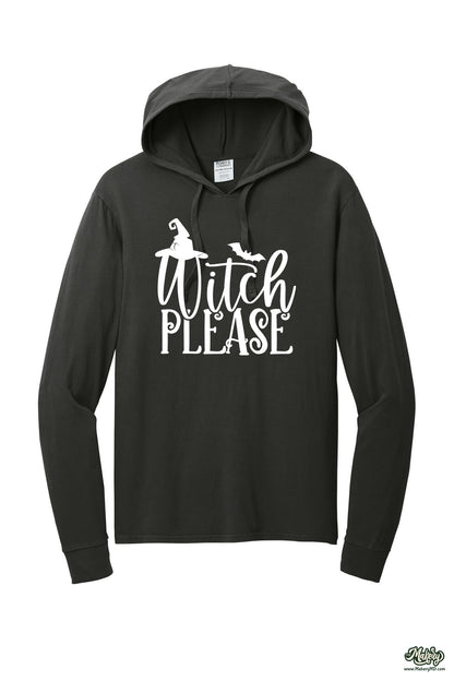 Long Sleeve Hooded Tee / Black / front