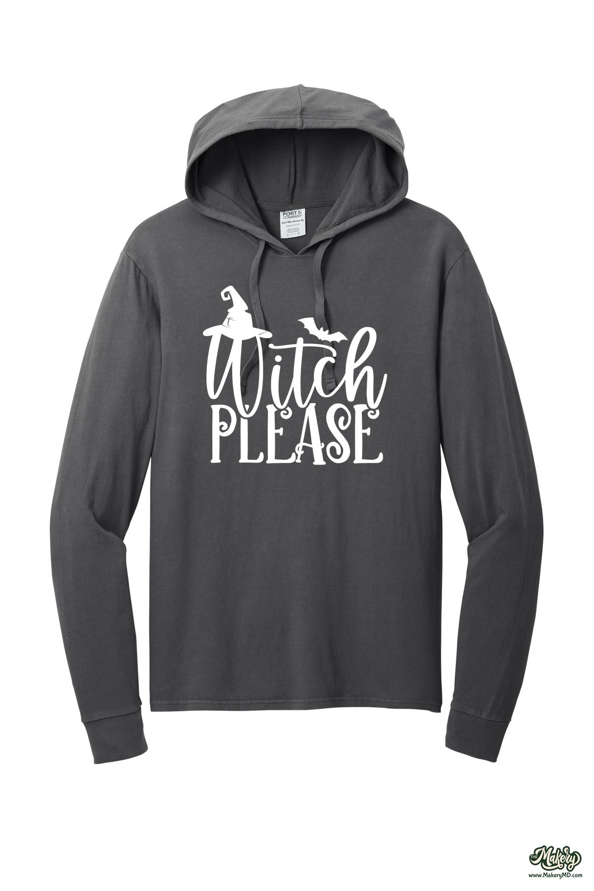 Long Sleeve Hooded Tee / Coal / front