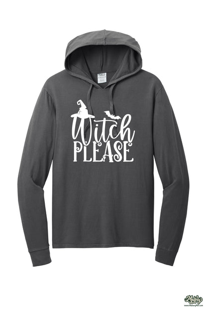 Long Sleeve Hooded Tee / Coal / front