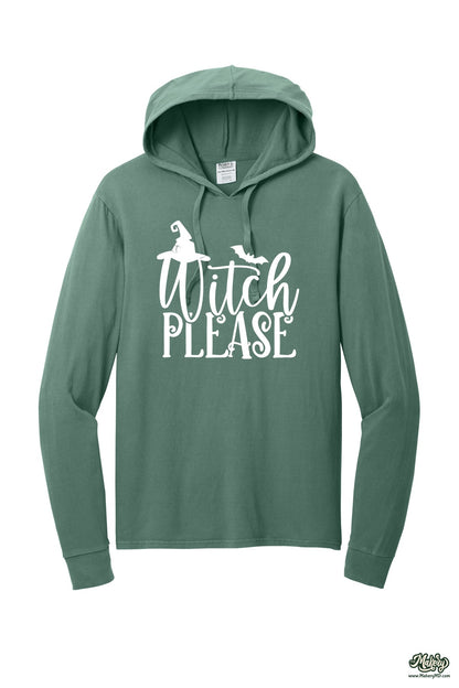 Long Sleeve Hooded Tee / Nordic Green / front