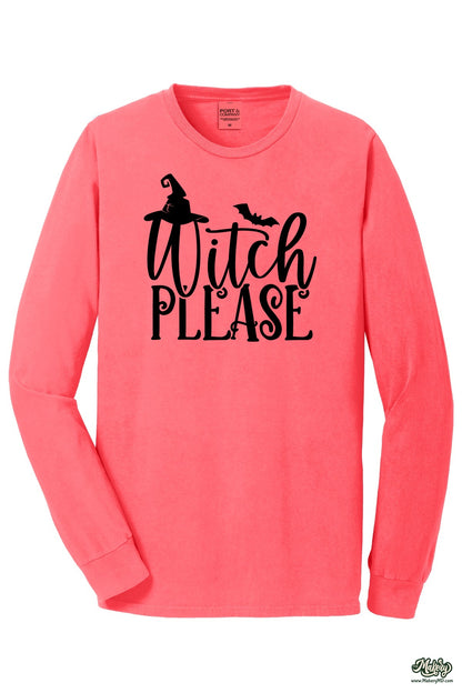 Long Sleeve Tee / Neon Coral / front