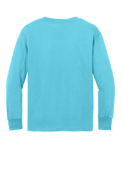 Port & Co Youth Long Sleeve Core Cotton Tee. PC54YLS (Choose Your Design)