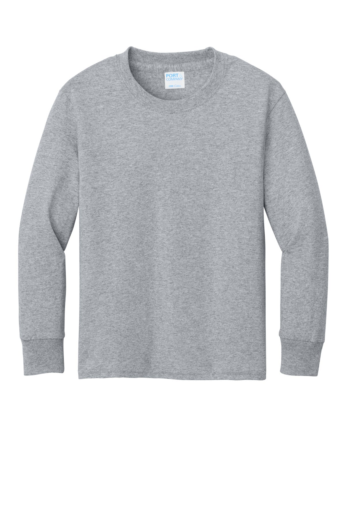 Port & Co Youth Long Sleeve Core Cotton Tee. PC54YLS (Choose Your Design)