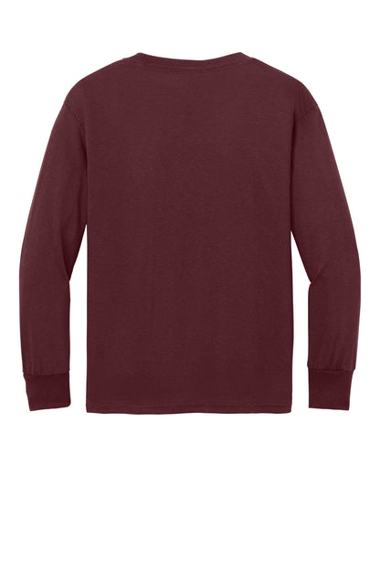 Port & Co Youth Long Sleeve Core Cotton Tee. PC54YLS (Choose Your Design)