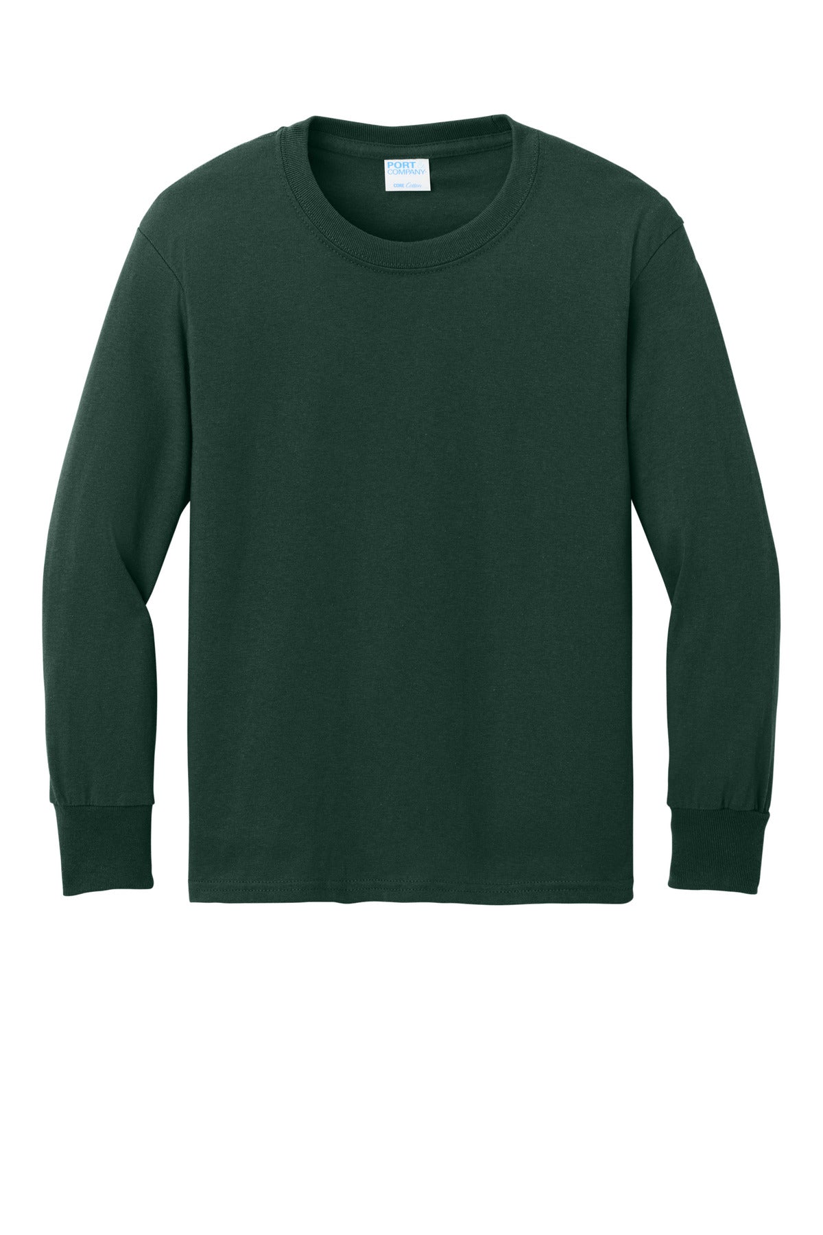 Port & Co Youth Long Sleeve Core Cotton Tee. PC54YLS (Choose Your Design)