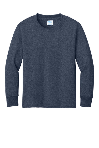 Port & Co Youth Long Sleeve Core Cotton Tee. PC54YLS (Choose Your Design)