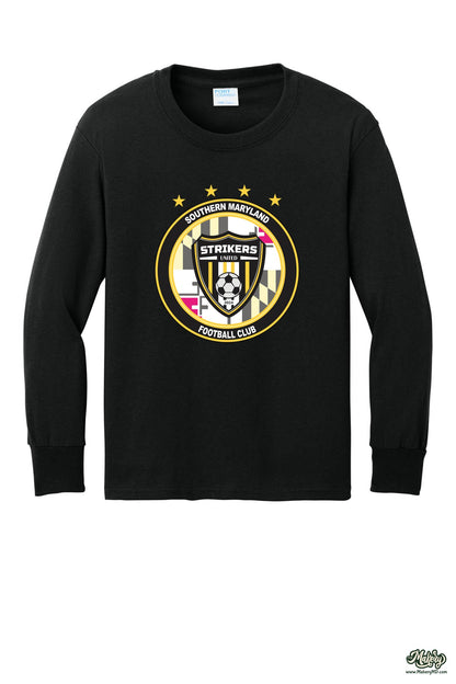 Long Sleeve Cotton Tee / Jet Black / front