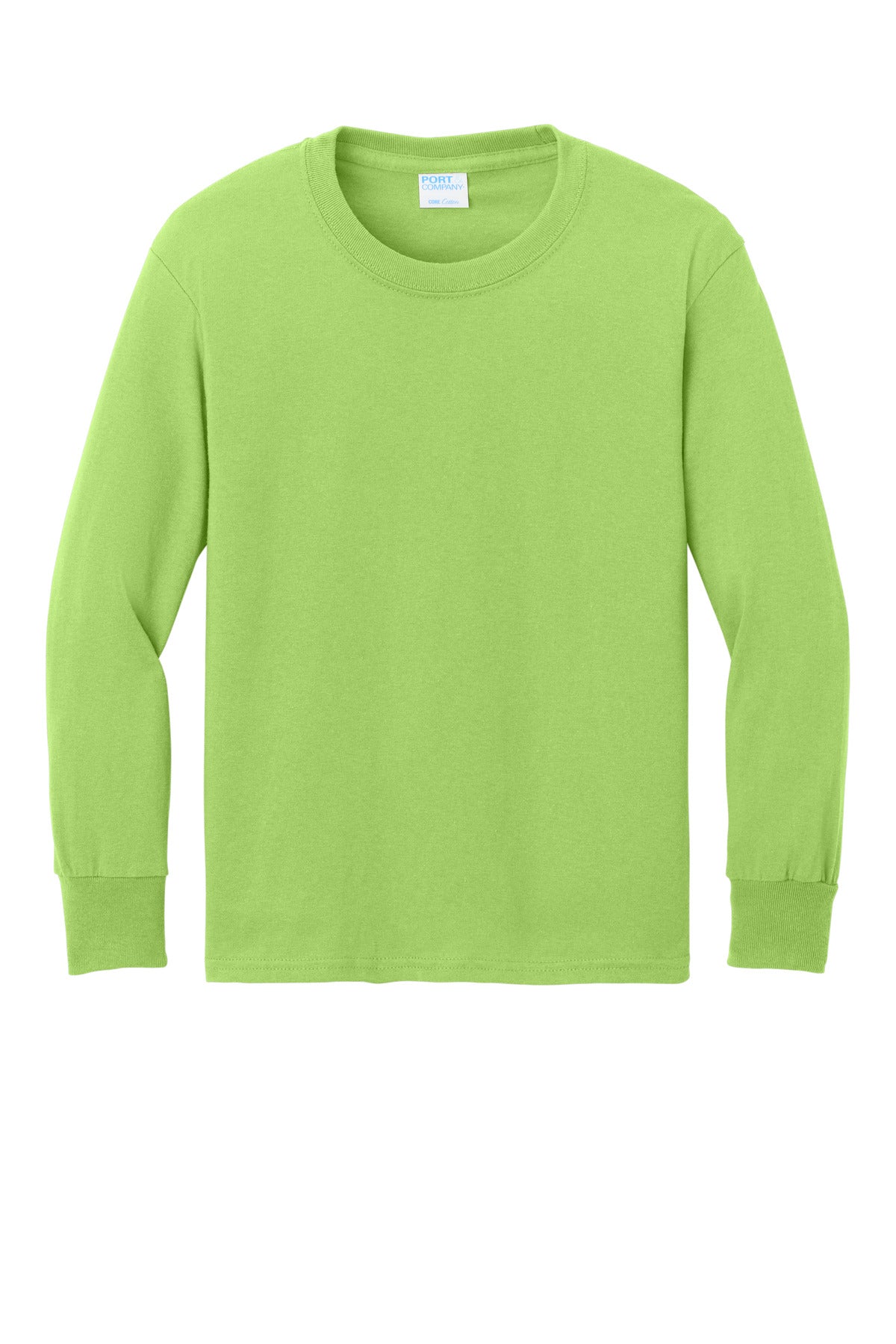 Port & Co Youth Long Sleeve Core Cotton Tee. PC54YLS (Choose Your Design)