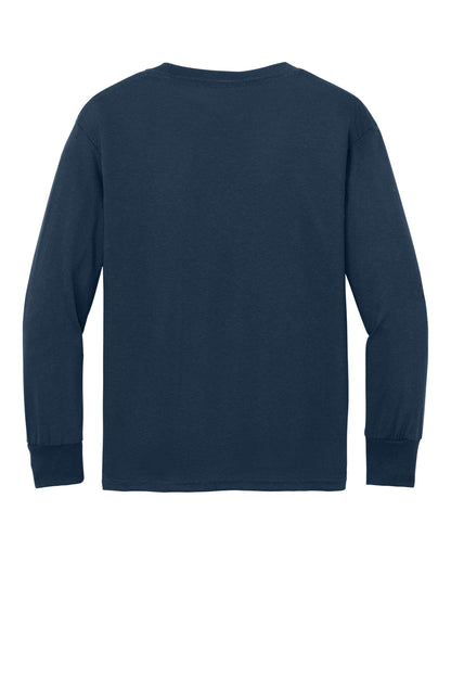 Port & Co Youth Long Sleeve Core Cotton Tee. PC54YLS (Choose Your Design)