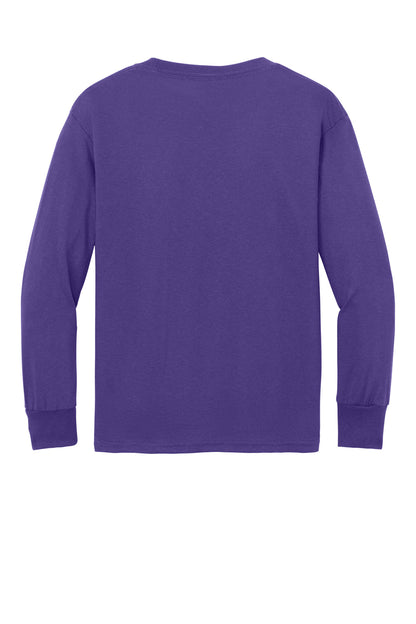 Port & Co Youth Long Sleeve Core Cotton Tee. PC54YLS (Choose Your Design)