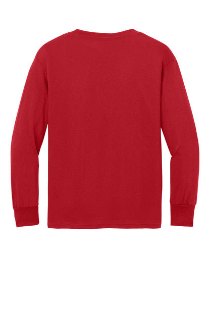 Port & Co Youth Long Sleeve Core Cotton Tee. PC54YLS (Choose Your Design)