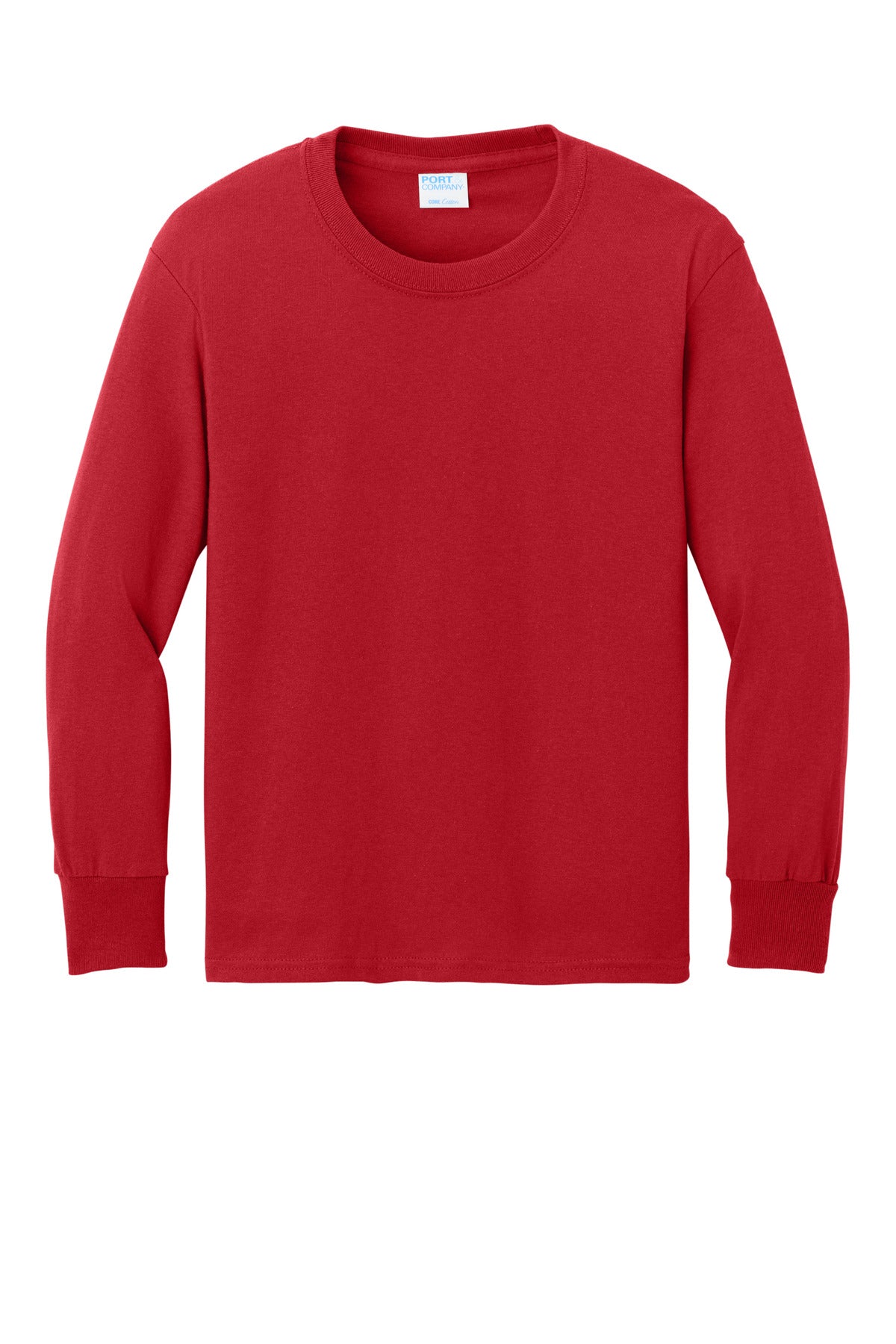 Port & Co Youth Long Sleeve Core Cotton Tee. PC54YLS (Choose Your Design)