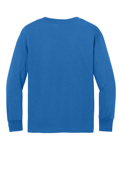 Port & Co Youth Long Sleeve Core Cotton Tee. PC54YLS (Choose Your Design)