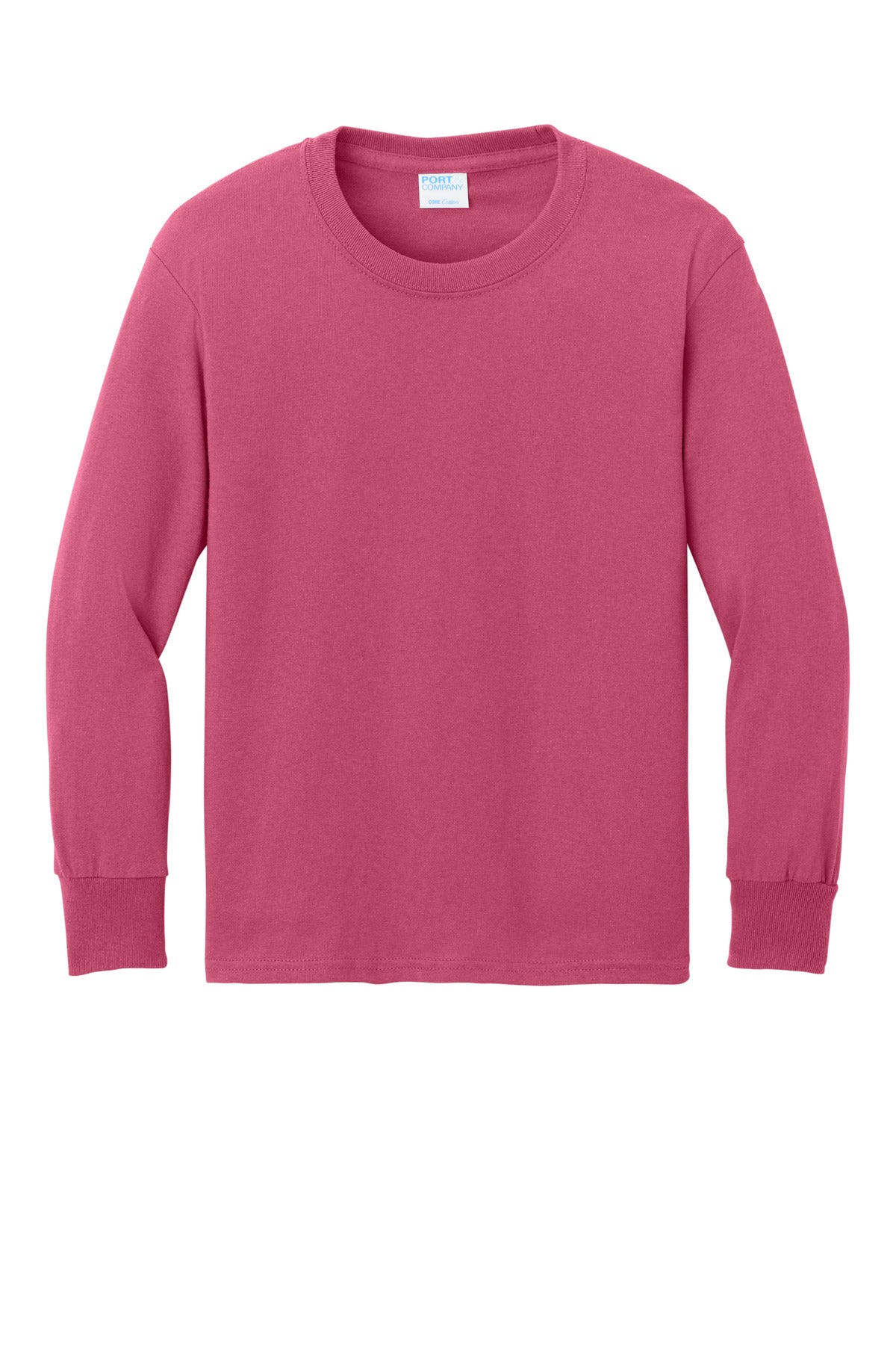 Port & Co Youth Long Sleeve Core Cotton Tee. PC54YLS (Choose Your Design)