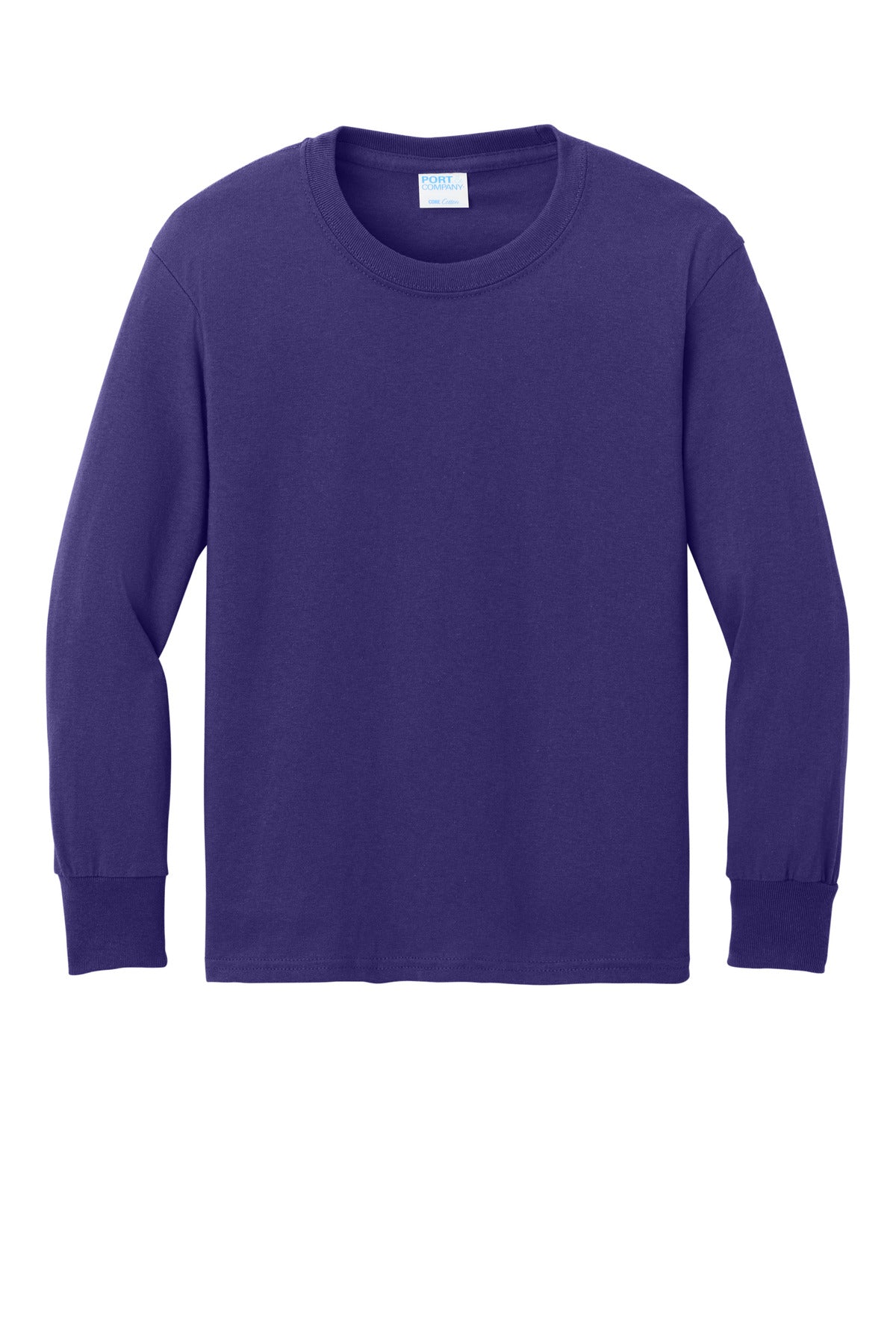 Port & Co Youth Long Sleeve Core Cotton Tee. PC54YLS (Choose Your Design)