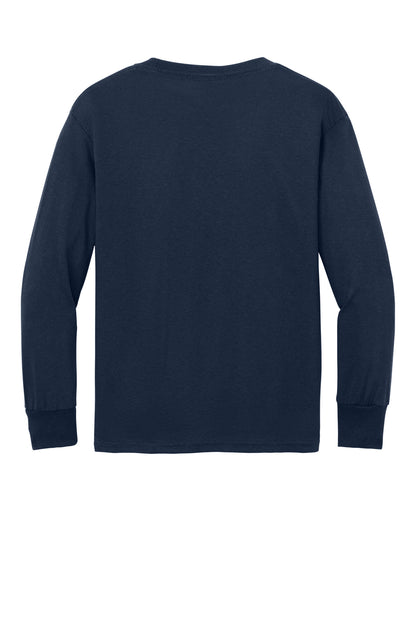 Port & Co Youth Long Sleeve Core Cotton Tee. PC54YLS (Choose Your Design)