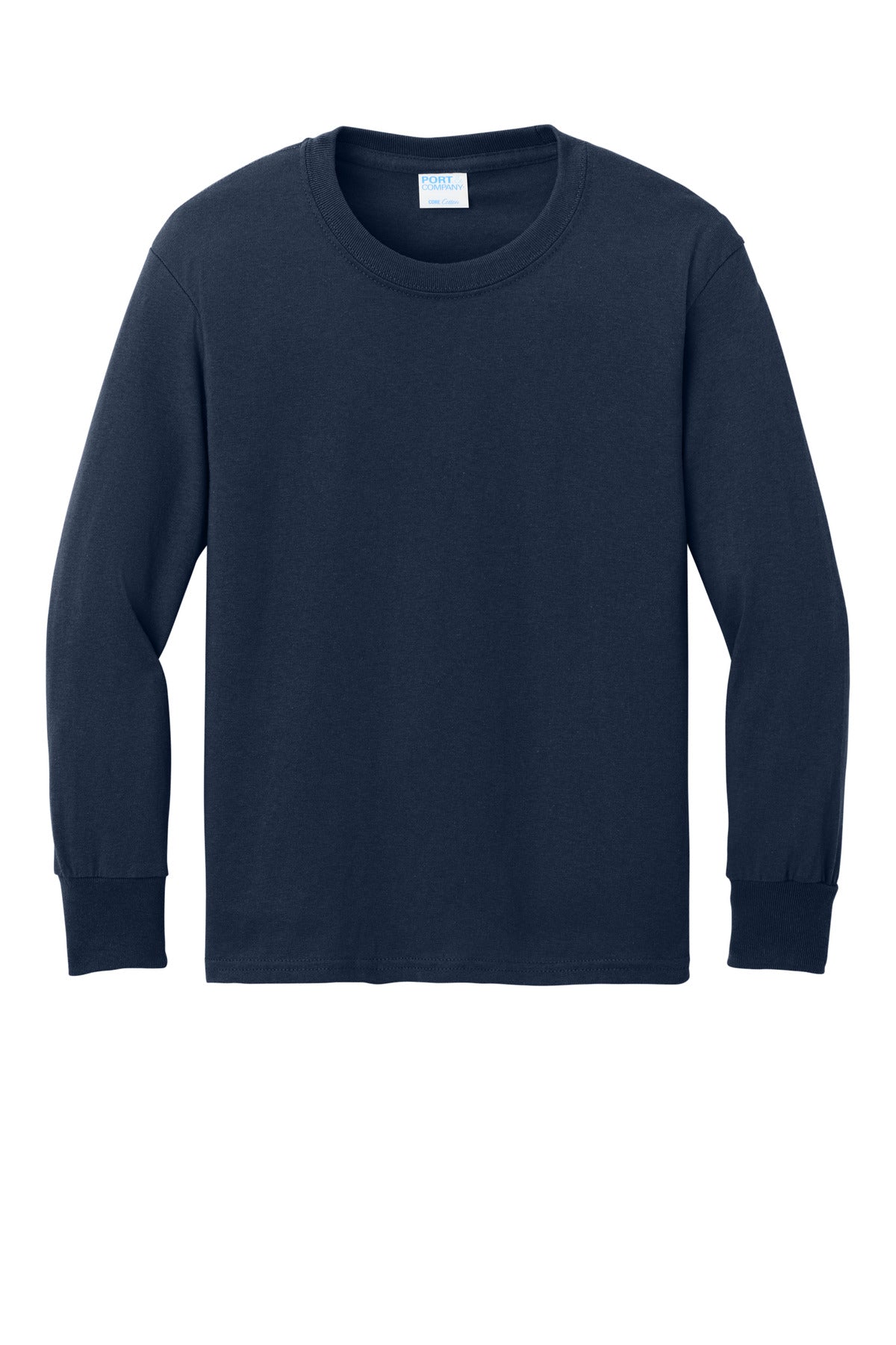 Port & Co Youth Long Sleeve Core Cotton Tee. PC54YLS (Choose Your Design)