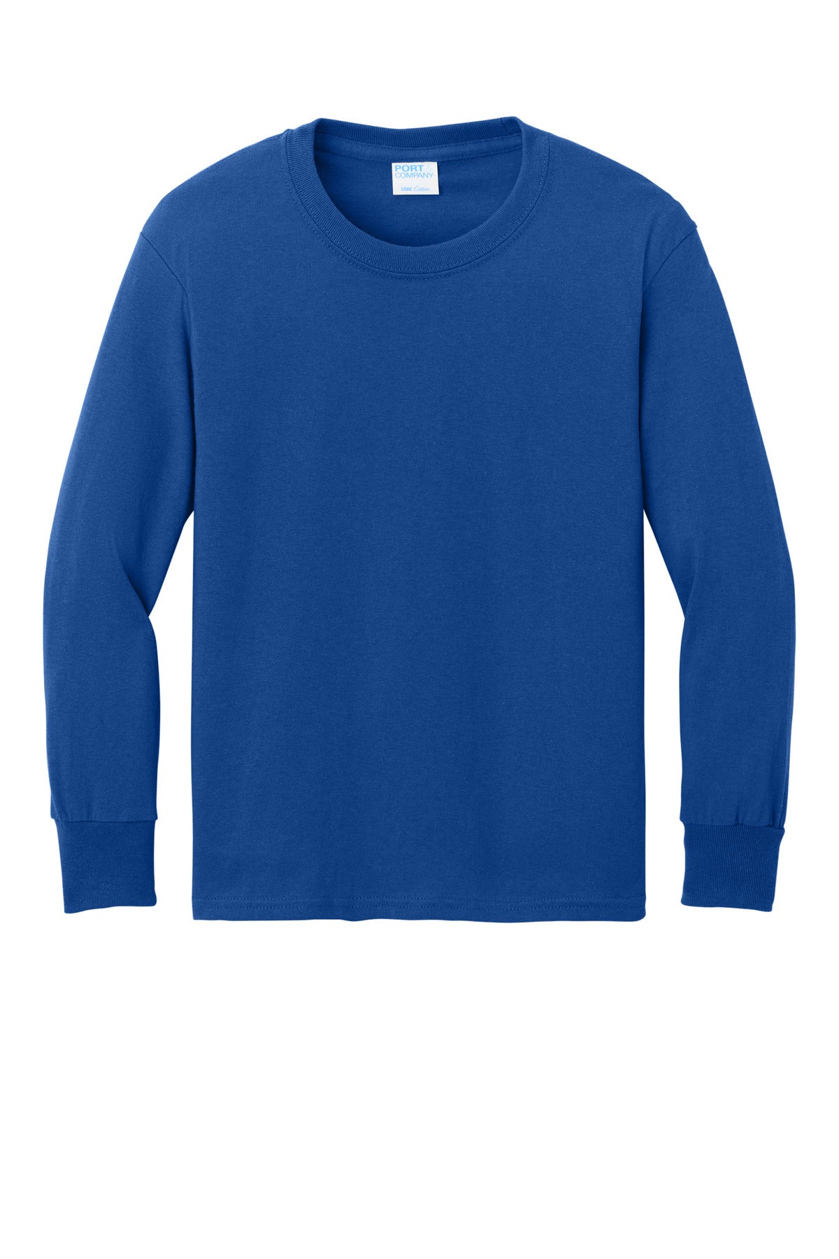 Port & Co Youth Long Sleeve Core Cotton Tee. PC54YLS (Choose Your Design)