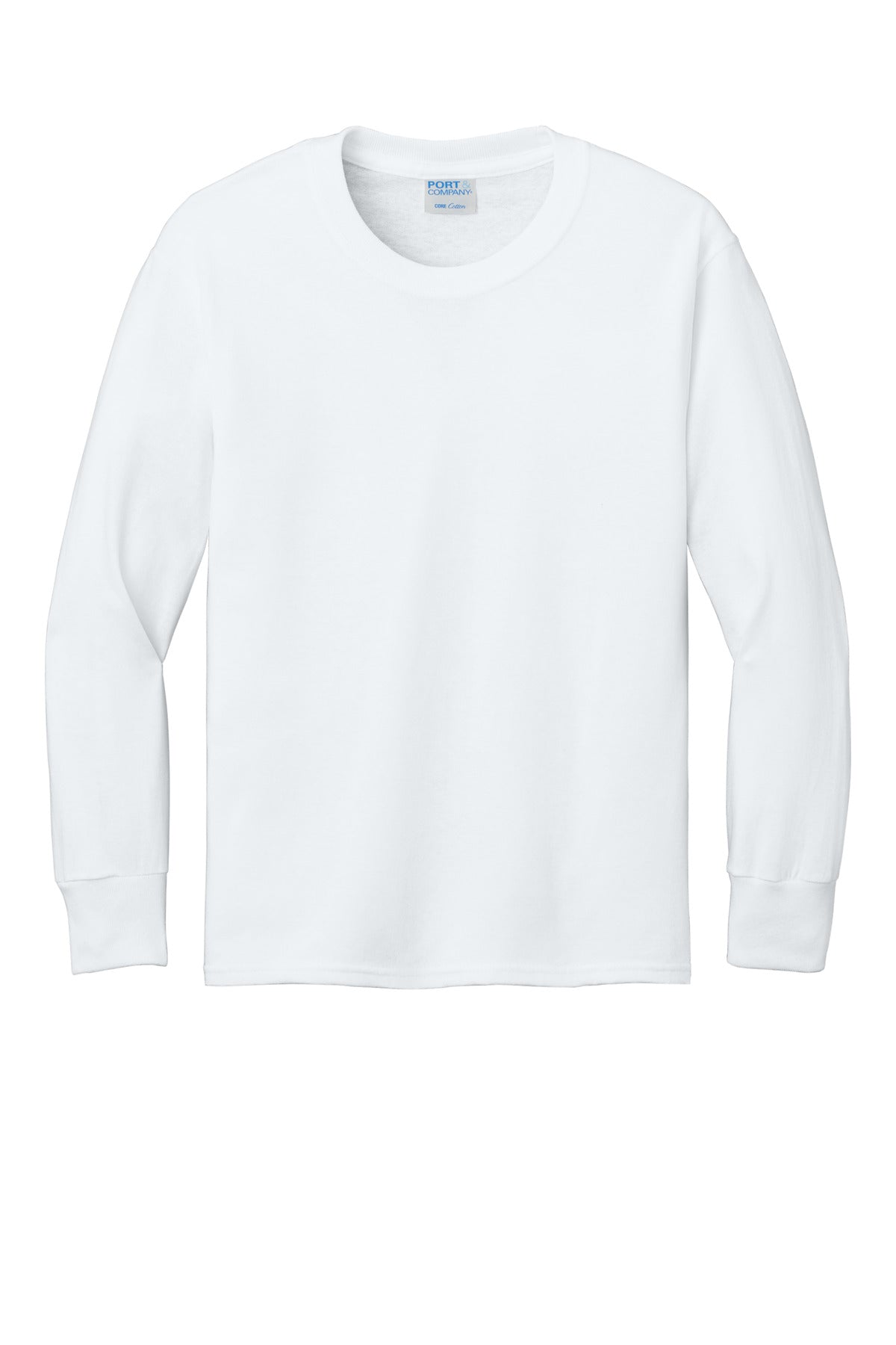 Port & Co Youth Long Sleeve Core Cotton Tee. PC54YLS (Choose Your Design)