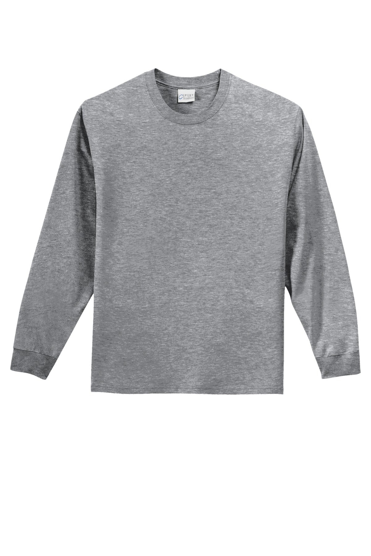 Long Sleeve Cotton Tee / Athletic Heather / flat front