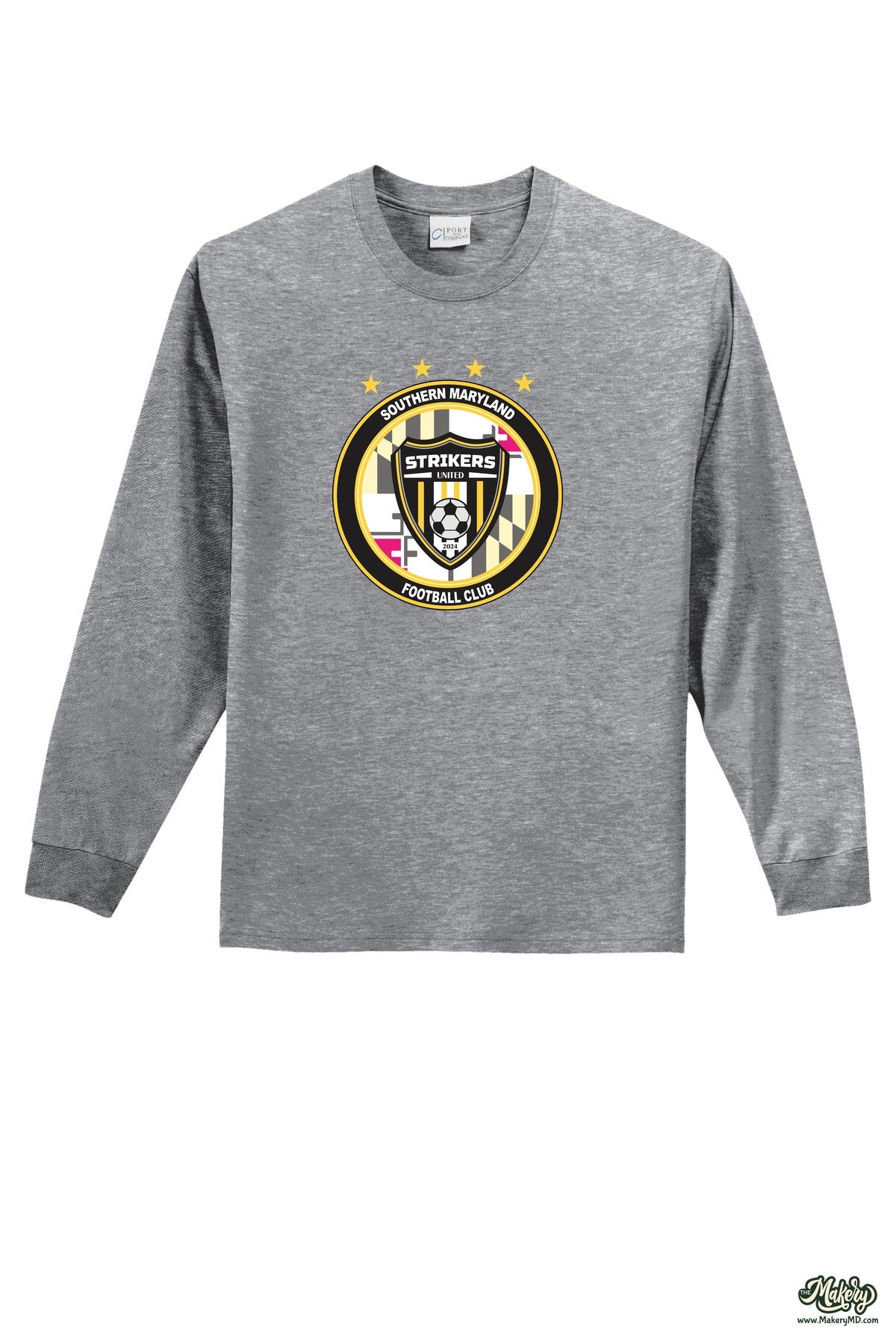 Long Sleeve Cotton Tee / Athletic Heather / front