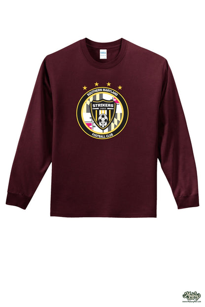 Long Sleeve Cotton Tee / Athletic Maroon / front