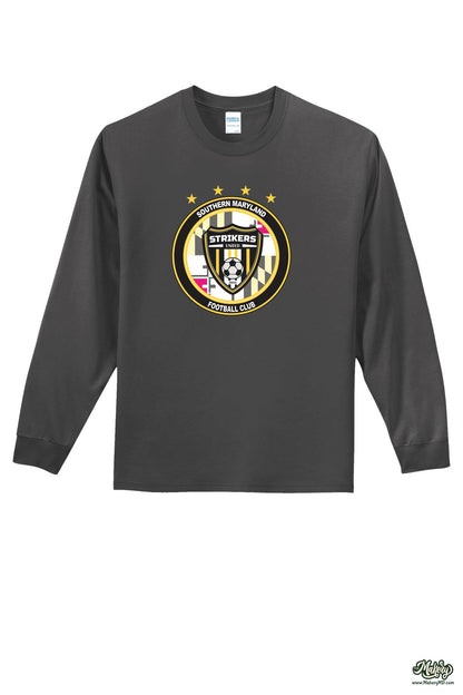 Long Sleeve Cotton Tee / Charcoal / front