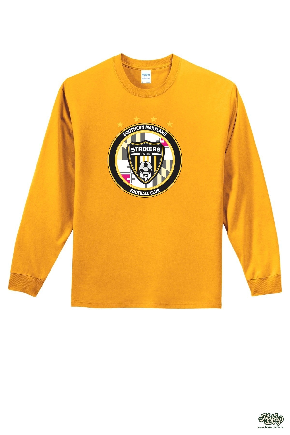 Long Sleeve Cotton Tee / Gold / front