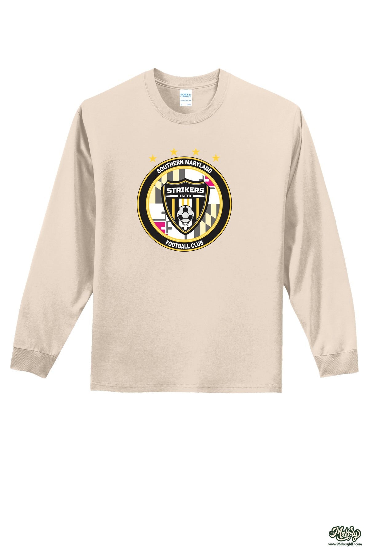 Long Sleeve Cotton Tee / Natural / front
