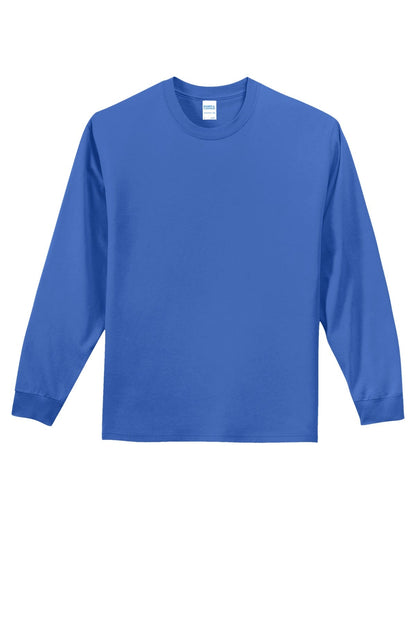 Long Sleeve Cotton Tee / Royal / flat front