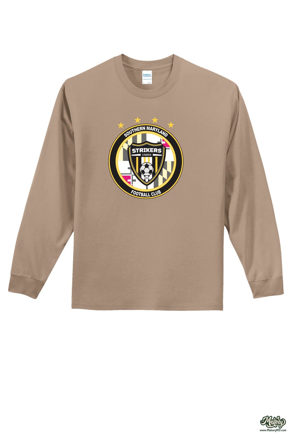 Long Sleeve Cotton Tee / Sand / front