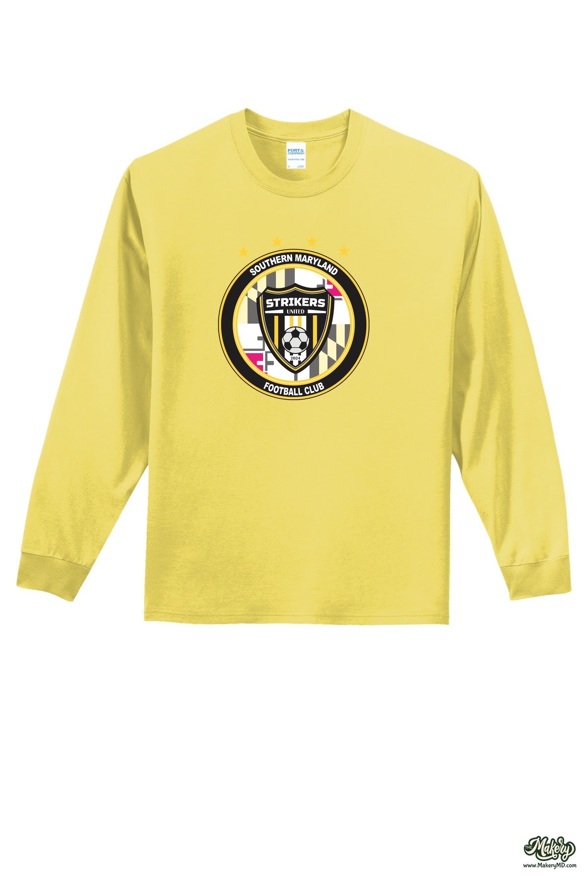Long Sleeve Cotton Tee / Yellow / front