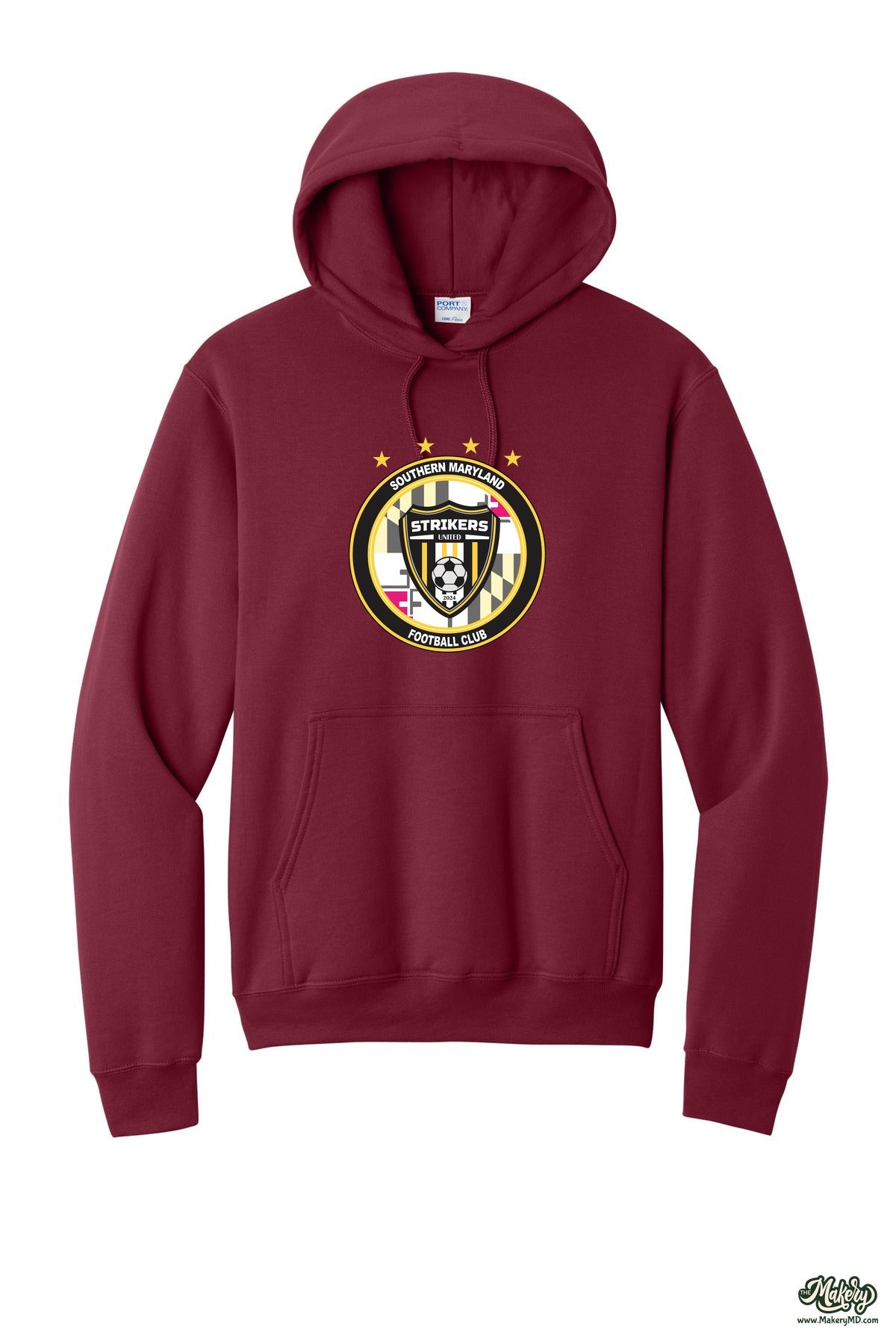 Hoodie / Cardinal / front